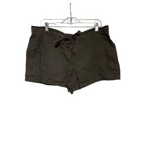 New York Company Women's Comfort Zone Linen Short Shorts Black Size L